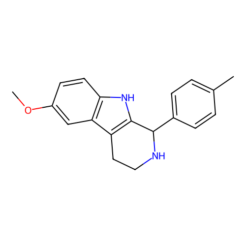 6-methoxy-1-(4-methylphenyl)-2,3,4,9-tetrahydro-1H-beta-carboline structure