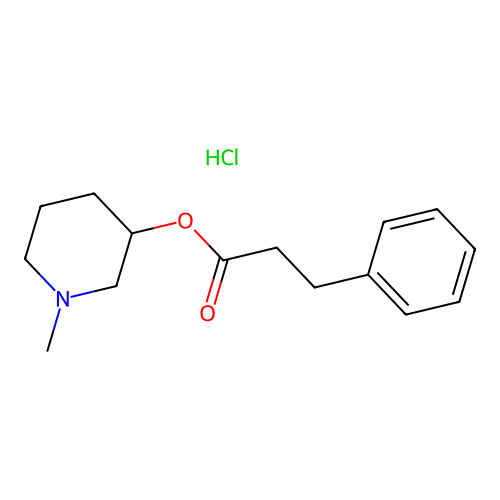 1-Methylpiperidin-3-YL 3-phenylpropanoate hydrochloride structure