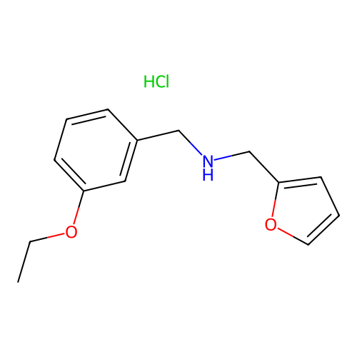 [(3-Ethoxyphenyl)methyl][(furan-2-yl)methyl]amine hydrochloride structure