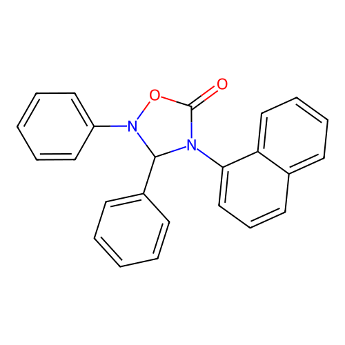 4-Naphthalen-1-yl-2,3-diphenyl-1,2,4-oxadiazolidin-5-one structure