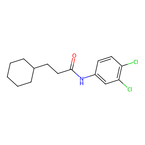 3-cyclohexyl-N-(3,4-dichlorophenyl)propanamide structure