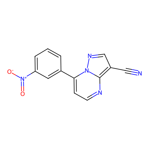 7-(3-Nitrophenyl)pyrazolo[1,5-a]pyrimidine-3-carbonitrile structure