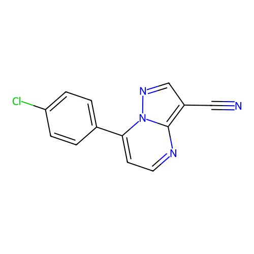 7-(4-Chlorophenyl)pyrazolo[1,5-a]pyrimidine-3-carbonitrile structure