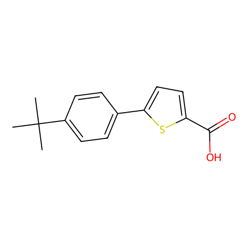 5-(4-(Tert-butyl)phenyl)thiophene-2-carboxylic acid structure