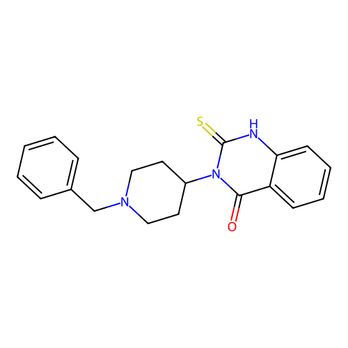 3-(1-benzylpiperidin-4-yl)-2-sulfanylquinazolin-4(3H)-one structure