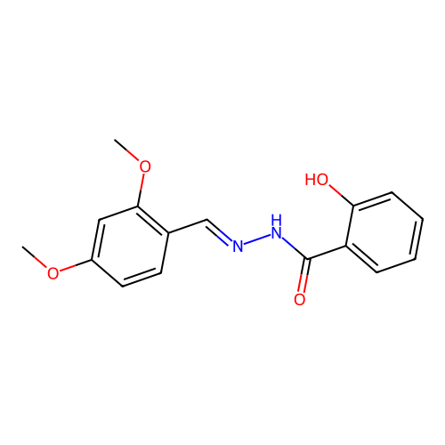 N-[(E)-(2,4-dimethoxyphenyl)methylideneamino]-2-hydroxybenzamide structure