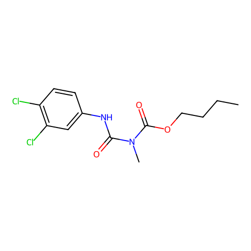 Butyl (3,4-dichloroanilino)carbonyl(methyl)carbamate structure