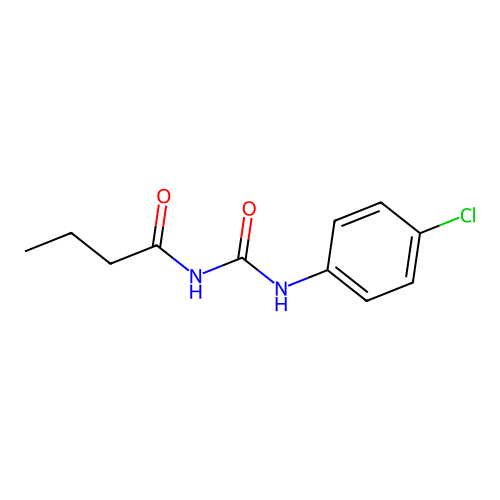 N-butyryl-N'-(4-chlorophenyl)urea structure
