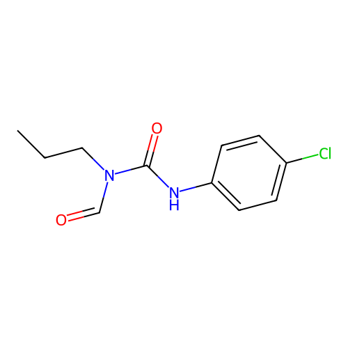 N'-(4-chlorophenyl)-N-formyl-N-propylurea structure