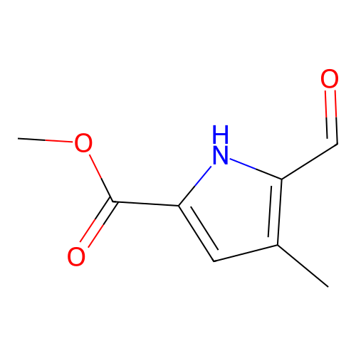 Methyl 5-formyl-4-methyl-1H-pyrrole-2-carboxylate structure