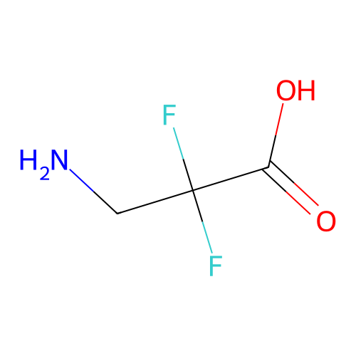 3-Amino-2,2-difluoropropanoic acid structure