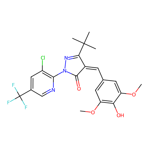 C22H21ClF3N3O4 structure
