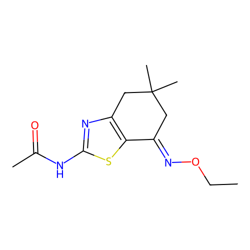 N-(7-ethoxyimino-5,5-dimethyl-4,6-dihydro-1,3-benzothiazol-2-yl)acetamide structure