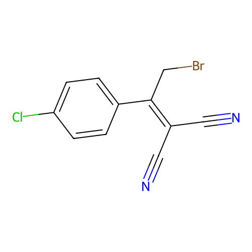 2-[2-Bromo-1-(4-chlorophenyl)ethylidene]propanedinitrile structure