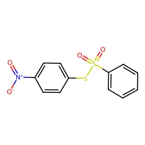 Benzenesulfonothioic acid, S-(4-nitrophenyl) ester structure