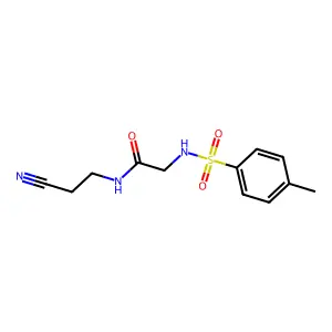 N-(2-cyanoethyl)-2-[(4-methylphenyl)sulfonylamino]acetamide structure