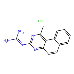 Benzo(f)quinazoline, 3-guanidino-1-methyl-, hydrochloride structure