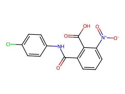 2-[(4-Chlorophenyl)carbamoyl]-6-nitrobenzoic acid structure