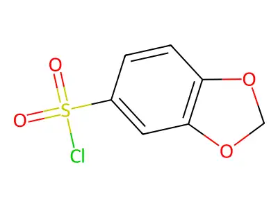 1,3-Benzodioxole-5-sulfonyl chloride structure