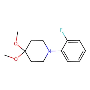 1-(2-Fluorophenyl)-4,4-dimethoxypiperidine structure