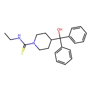 N-ethyl-4-[hydroxy(diphenyl)methyl]piperidine-1-carbothioamide structure