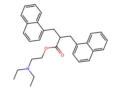 2-Desmethyltetrahydrofuran-methylnaphthalene Nafronyl structure