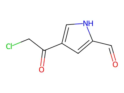 4-(2-chloroacetyl)-1H-pyrrole-2-carbaldehyde structure