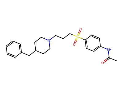 Acetamide, N-(4-((3-(4-(phenylmethyl)-1-piperidinyl)propyl)sulfonyl)phenyl)- structure