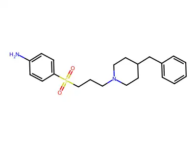 Benzenamine, 4-((3-(4-(phenylmethyl)-1-piperidinyl)propyl)sulfonyl)- structure