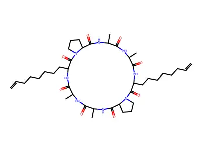 Cyclo(alanyl-alanyl-2-amino-9-decanoic acid-prolyl)(2) structure