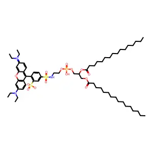 N-(Lissamine-rhodamine B sulfonyl)-1,2-dipalmitoylphosphatidylethanolamine structure