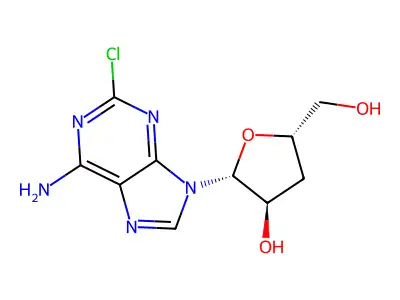2-Chloro-3'-deoxyadenosine structure