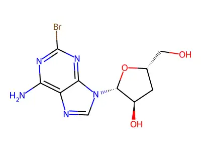 Adenosine, 2-bromo-3'-deoxy- structure