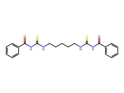 N-[5-(benzoylcarbamothioylamino)pentylcarbamothioyl]benzamide structure