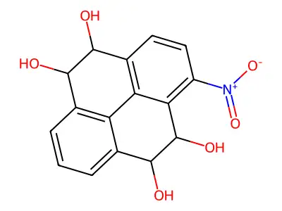 1-Nitro-4,5,9,10-tetrahydropyrene-4,5,9,10-tetrol structure