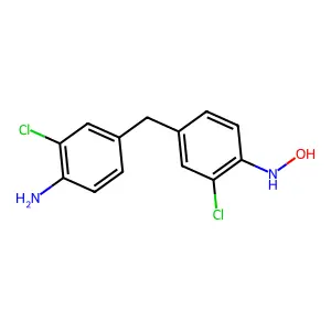 4-((4-Amino-3-chlorophenyl)methyl)-2-chloro-N-hydroxybenzenamine structure
