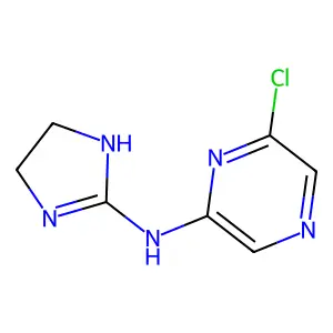 6-chloro-N-(4,5-dihydro-1H-imidazol-2-yl)pyrazin-2-amine structure
