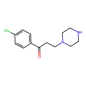 1-Propanone, 1-(4-chlorophenyl)-3-(1-piperazinyl)- structure