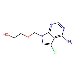 Ethanol, 2-[(4-amino-5-chloro-7H-pyrrolo[2,3-d]pyrimidin-7-yl)methoxy]- structure