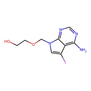Ethanol, 2-[(4-amino-5-iodo-7H-pyrrolo[2,3-d]pyrimidin-7-yl)methoxy]- structure