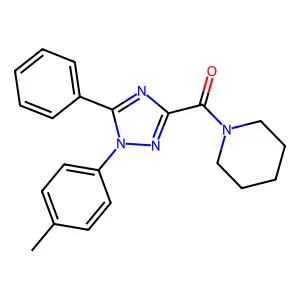 [1-(4-Methylphenyl)-5-phenyl-1,2,4-triazol-3-yl]-piperidin-1-ylmethanone structure