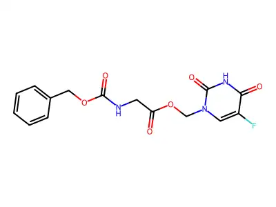 1-(N-tert-Carbobenzyloxymethyl)glycyloxymethyl-5-fluorouracil structure