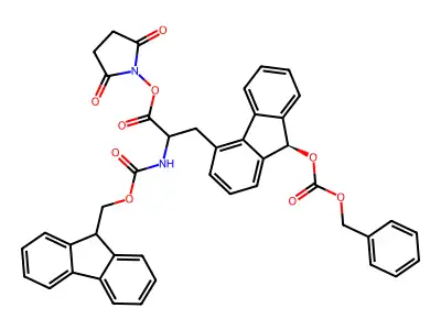 N,O-Bis(fluorenylmethyloxycarbonyl)tyrosine hydroxysuccinimide ester structure