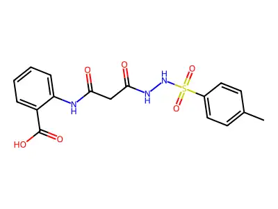 Benzoic acid, 2-((3-(2-((4-methylphenyl)sulfonyl)hydrazino)-1,3-dioxopropyl)amino)- structure