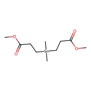 Bis(carbomethoxyethyl)dimethyltin structure