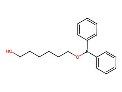 Borinic acid, diphenyl-, 6-hydroxyhexyl ester structure