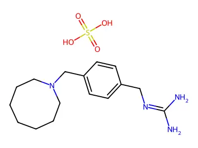 Guanidine, (4-(hexahydro-1(2H)-azocinylmethyl)benzyl)-, sulfate structure