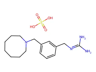 Guanidine, (3-(hexahydro-1(2H)-azocinylmethyl)benzyl)-, sulfate structure