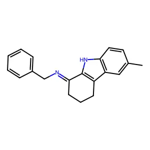 N-(6-Methyl-2,3,4,9-tetrahydro-1H-carbazol-1-ylidene)-1-phenylmethanamine structure