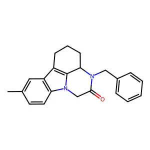 3-Benzyl-8-methyl-3a,4,5,6-tetrahydro-1H-pyrazino[3,2,1-jk]carbazol-2(3H)-one structure